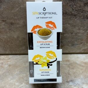 SpaScriptions lip therapy kit with exfoliating brown sugar lip scrub vanilla